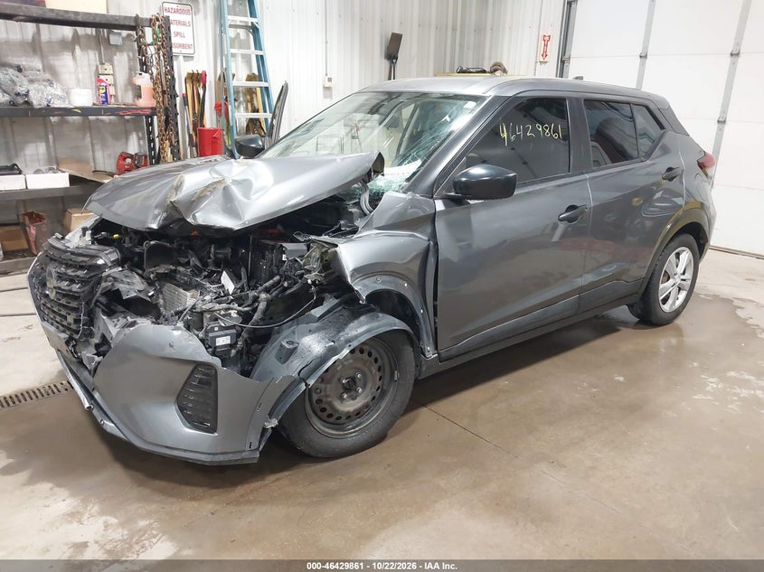 Vin: 3n1cp5bv1ml532089, lot: 46930219, nissan kicks s xtronic cvt 20212