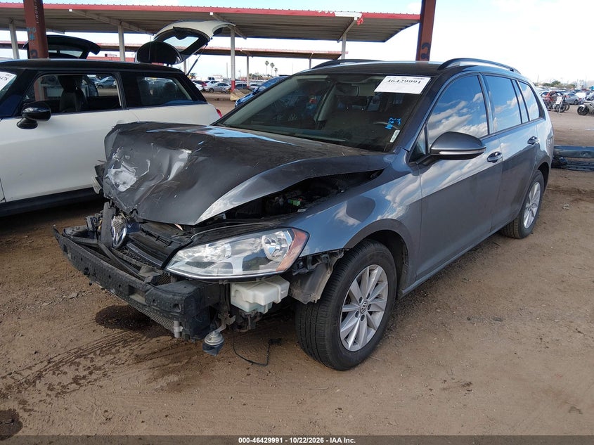 Vin: 3vwc17au4gm517391, lot: 46930349, volkswagen golf sportwagen tsi s 4-door 20162