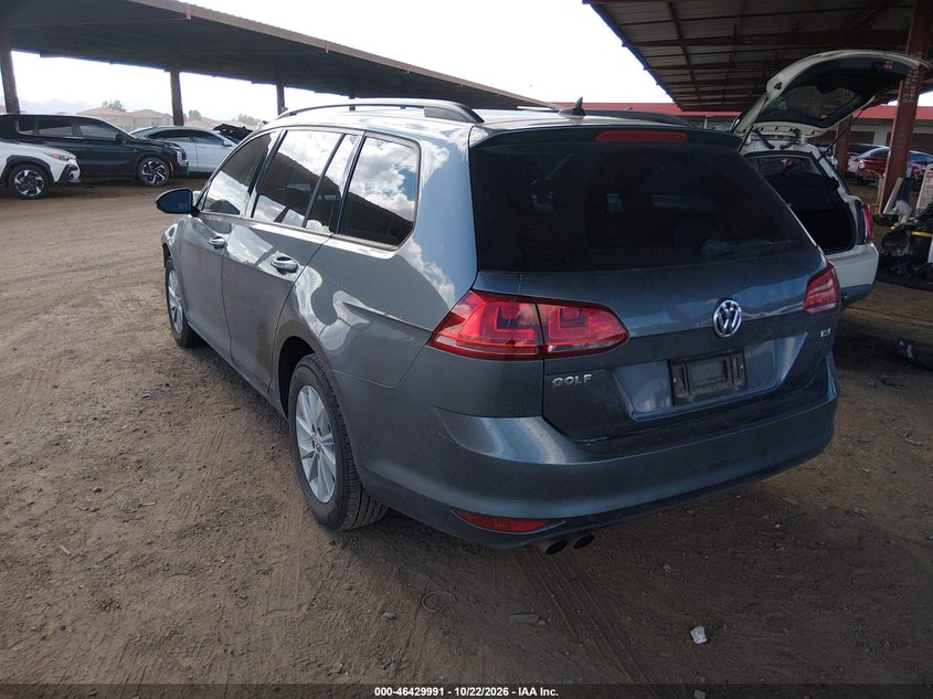 Vin: 3vwc17au4gm517391, lot: 46930349, volkswagen golf sportwagen tsi s 4-door 20163