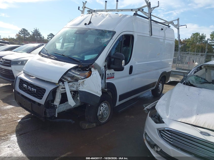 Vin: 3c6lrvbg1ne113522, lot: 46930475, ram promaster 1500 high roof 136 wb 20222