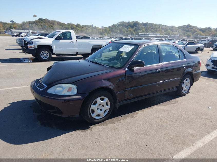2000 Honda Civic Ex, Right Front, IAAI, VIN 1HGEJ8548YL066496 — photo 2