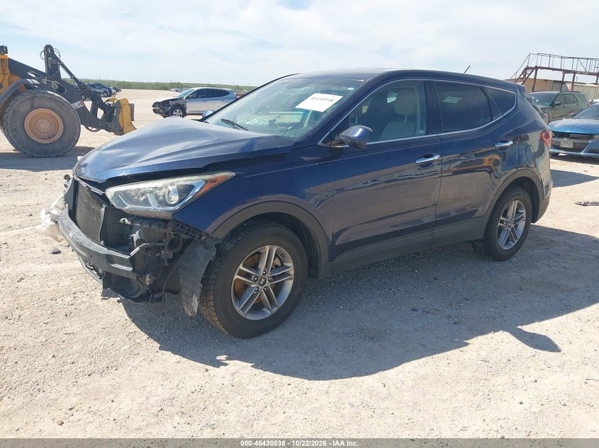 Vin: 5xyzt3lb7jg515666, lot: 46930896, hyundai santa fe sport 2.4l 20182