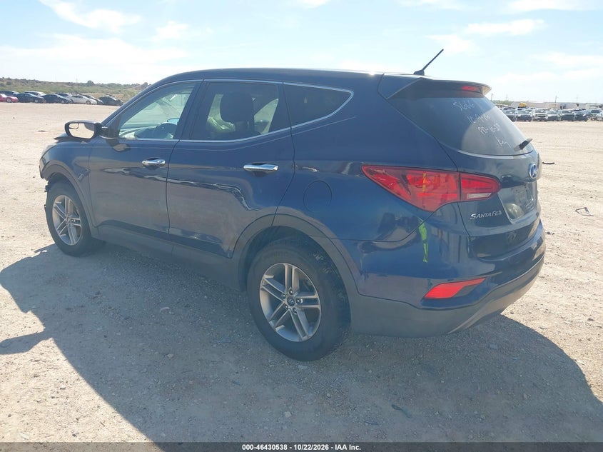 Vin: 5xyzt3lb7jg515666, lot: 46930896, hyundai santa fe sport 2.4l 20183