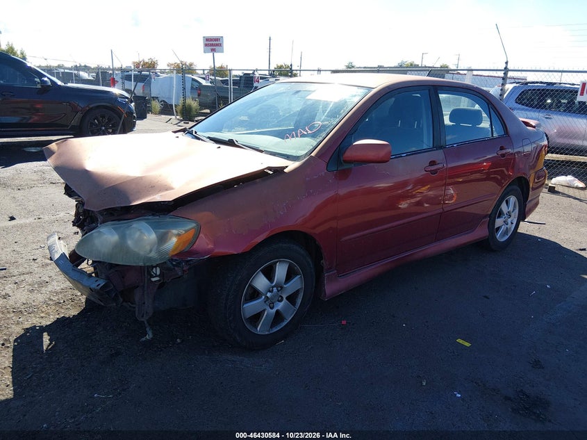 2005 Toyota Corolla S, Front End, IAAI, VIN 1NXBR32E25Z464573 — photo 2