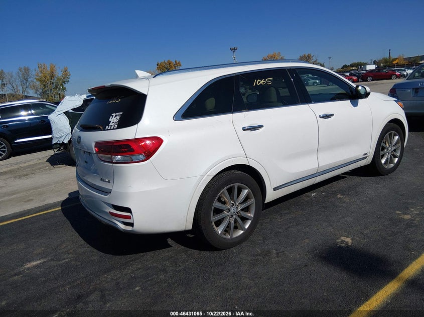 Vin: 5xypkda54hg243147, lot: 46931423, kia sorento 3.3l sxl 20174
