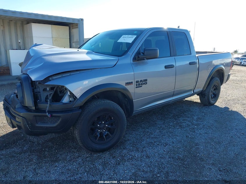 Vin: 1c6rr7gt5ms590560, lot: 46931453, ram 1500 classic warlock  4x4 6'4 box 20212