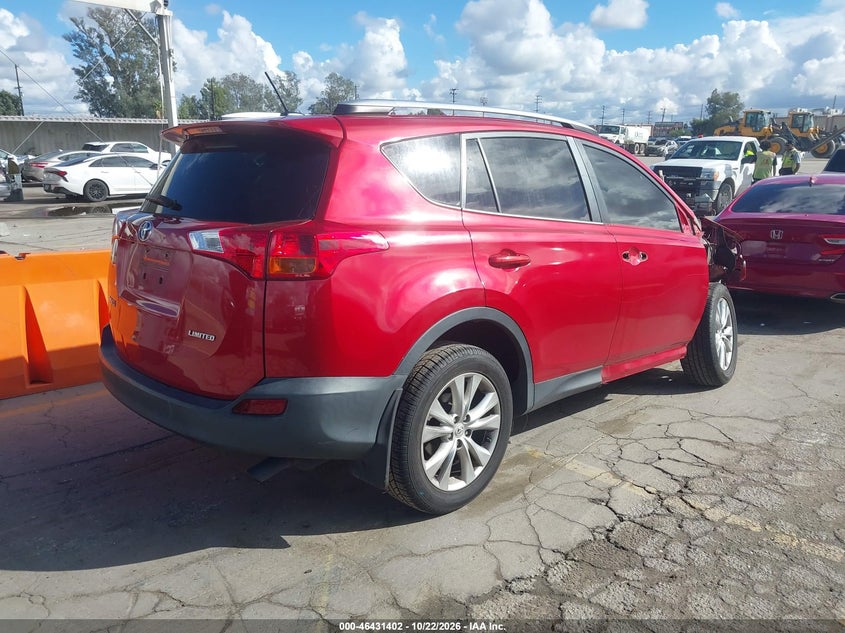 Vin: jtmyfrevxfj035612, lot: 46931760, toyota rav4 limited 20154