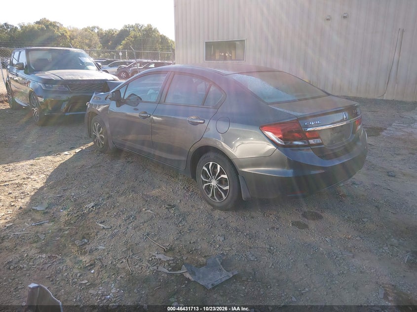 Vin: 2hgfb2f57dh554464, lot: 46932071, honda civic lx 20133