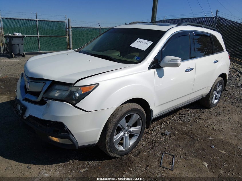 2010 Acura Mdx Technology Package, Удар спереду, IAAI, VIN 2HNYD2H63AH516498 — фото 2
