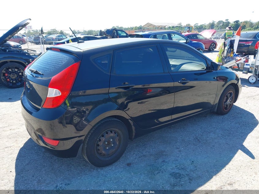 Vin: kmhct5ae2du089995, lot: 46933006, hyundai accent gs 20134