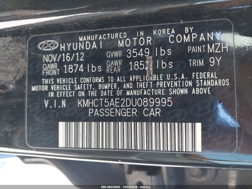 2013 HYUNDAI ACCENT GS · Фото 9