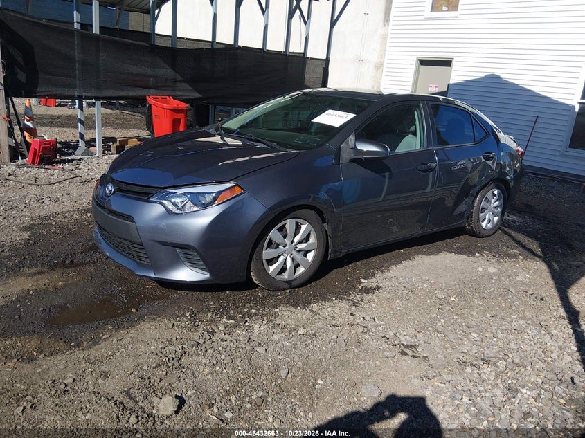 2014 Toyota Corolla Le, Лівий зад, IAAI, VIN 2T1BURHE3EC018071 — фото 2