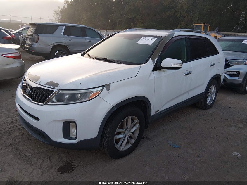 Vin: 5xyktda78fg557261, lot: 46933700, kia sorento lx v6 20152