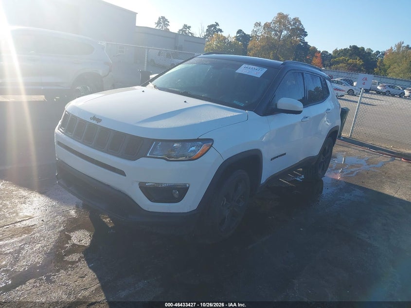 Vin: 3c4njdbb8mt586061, lot: 46933793, jeep compass latitude 20212