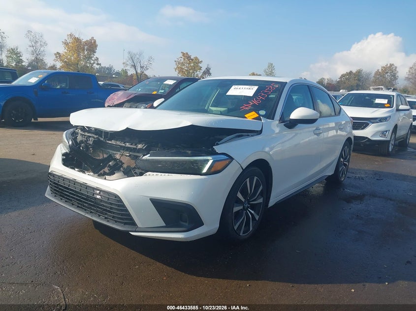 Vin: 19xfl1h76ne004142, lot: 46933951, honda civic ex-l 20222