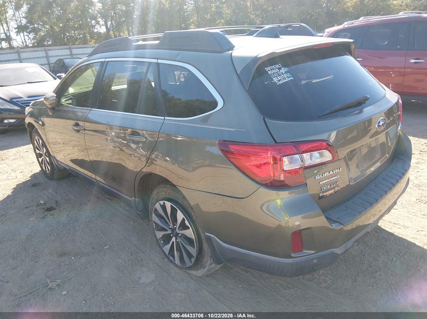 Vin: 4s4bsanc3h3358694, lot: 46934072, subaru outback 2.5i limited 20173