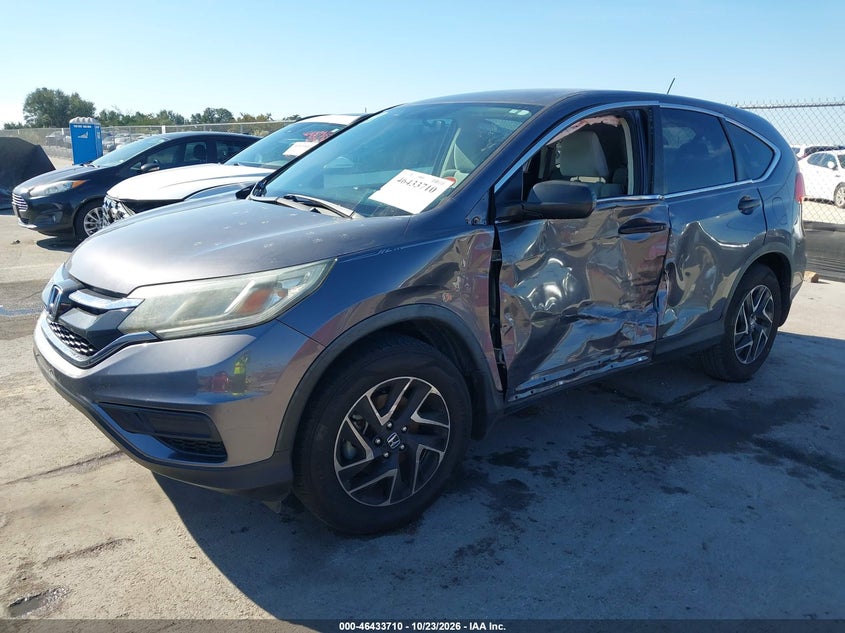 Vin: 5j6rm3h48gl025008, lot: 46934076, honda cr-v se 20162