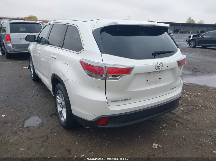 Vin: 5tddkrfh3es071856, lot: 46934261, toyota highlander limited/ltd platnum 20143