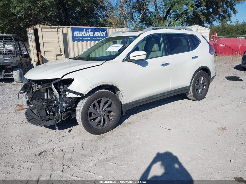 Vin: 5n1at2mt5gc882265, lot: 46934904, nissan rogue sl 20162