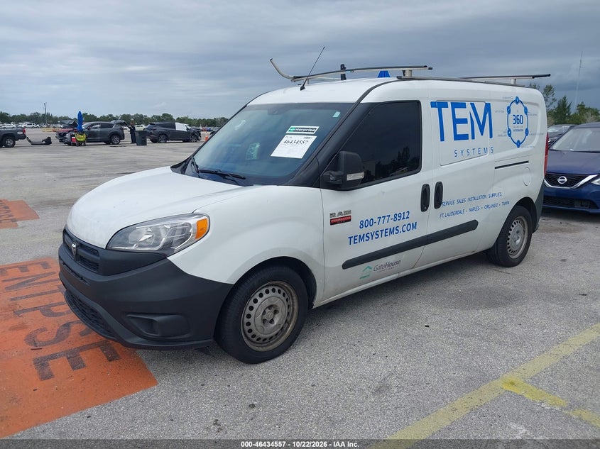 Vin: zfberfab3j6l05587, lot: 46934923, ram promaster city tradesman 20182