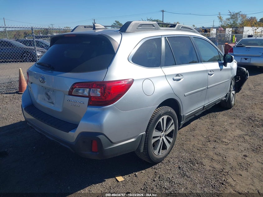 Vin: 4s4bsenc9j3230621, lot: 46935123, subaru outback 3.6r limited 20184