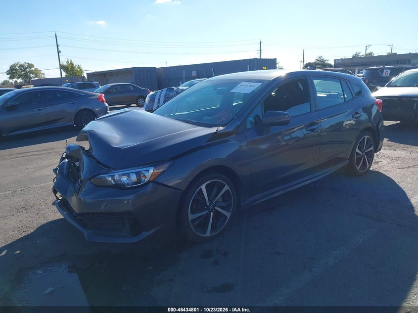 2023 Subaru Impreza Sport, Front End, IAAI, VIN 4S3GTAM64P3701806 — photo 2