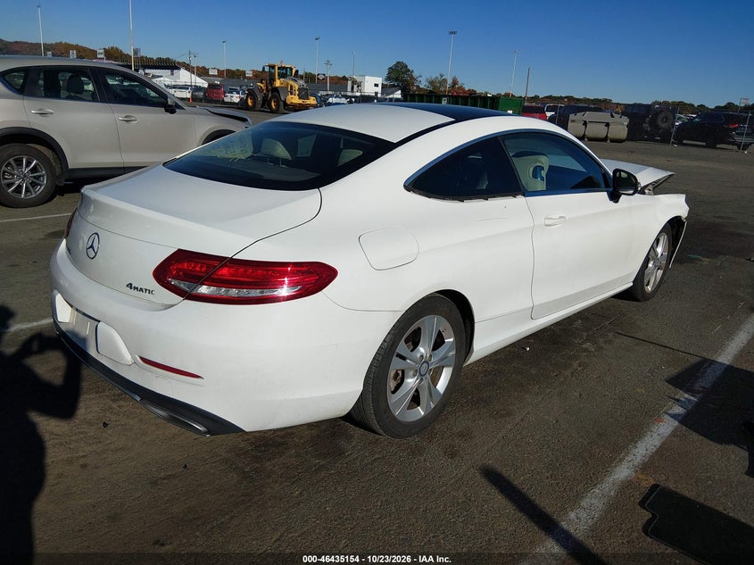 Vin: wddwj4kb0hf336663, lot: 46935520, mercedes-benz c 300 4matic 20174