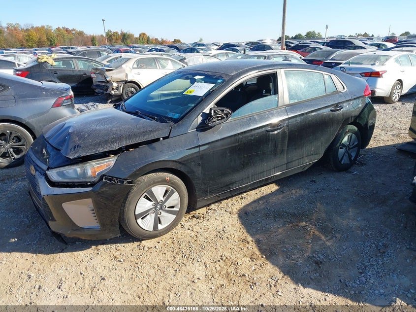 2019 Hyundai Ioniq Hybrid Blue, Front End, IAAI, VIN KMHC65LC3KU166695 — photo 2