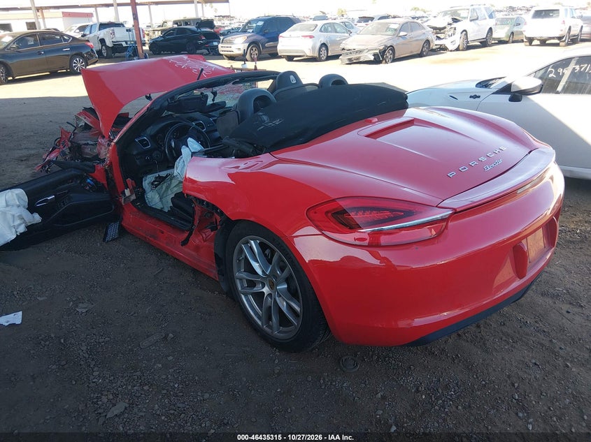 Vin: wp0ca2a83fs120687, lot: 46935681, porsche boxster 20153