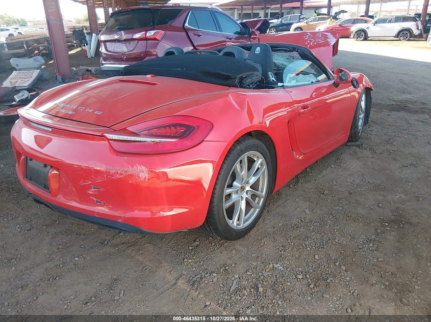 Vin: wp0ca2a83fs120687, lot: 46935681, porsche boxster 20154