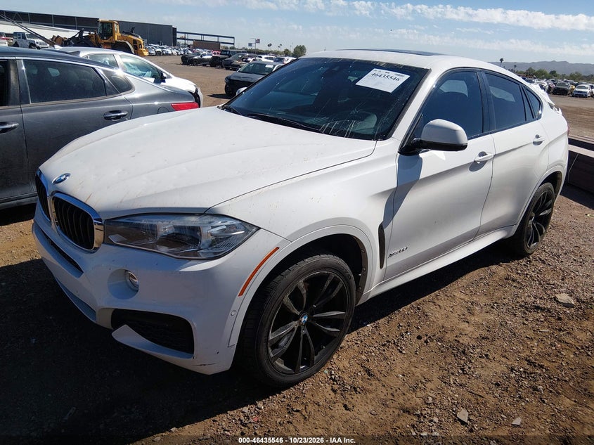 2019 BMW X6 xDrive35I, Крыша, IAAI, VIN 5UXKU2C57K0Z64757 — фото 2