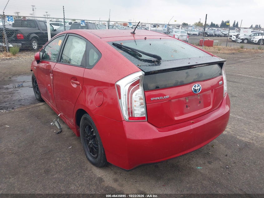 Vin: jtdkn3du8e1760431, lot: 46936261, toyota prius two 20143