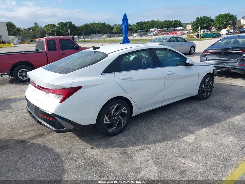 Vin: kmhls4dg4su019311, lot: 46936385, hyundai elantra sel convenience 20254