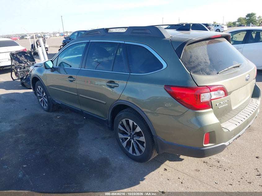Vin: 4s4bsenc6g3325534, lot: 46936582, subaru outback 3.6r limited 20163