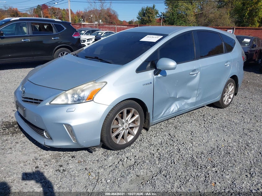 Vin: jtdzn3eu5c3151599, lot: 46936687, toyota prius v five 20122
