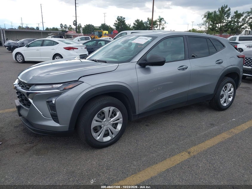 Vin: kl77lfep7sc063321, lot: 46937673, chevrolet trax fwd ls 20252