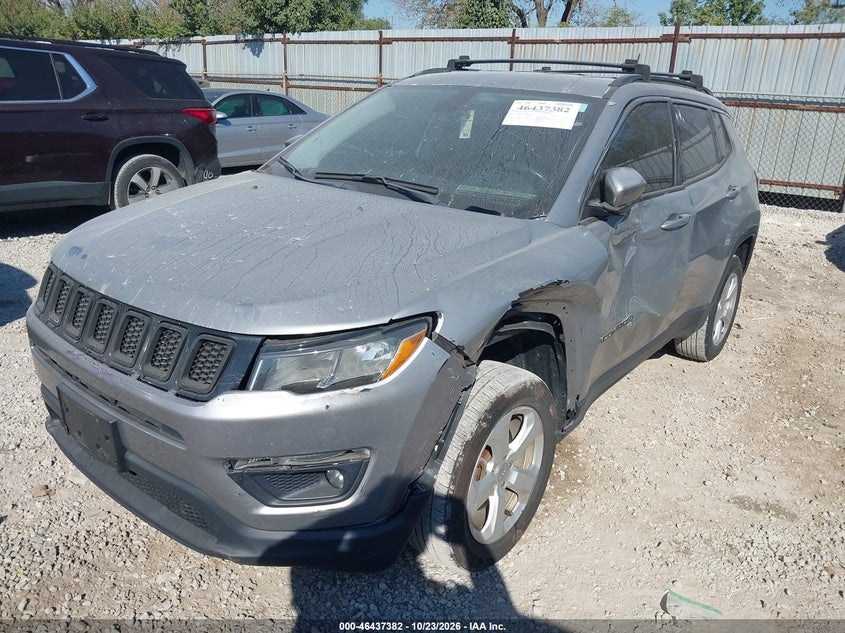 Vin: 3c4njdbb8kt678669, lot: 46937748, jeep compass latitude 4x4 20192