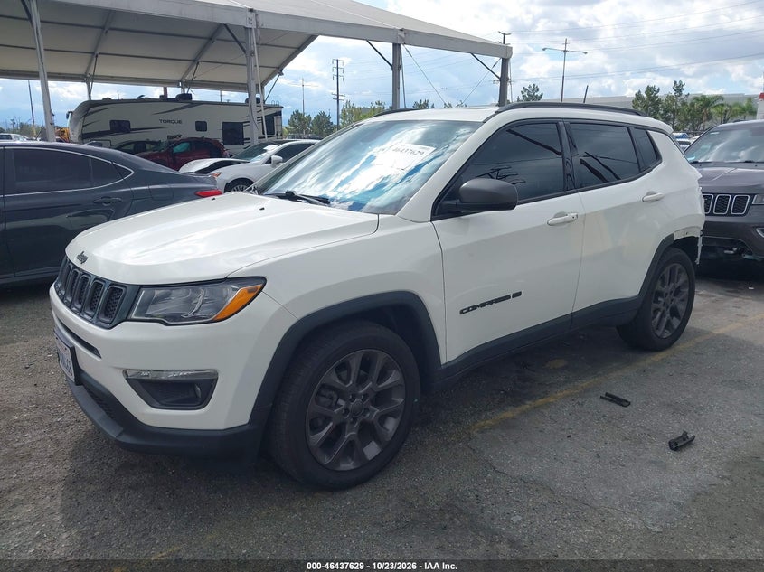 Vin: 3c4njceb4mt571045, lot: 46937995, jeep compass 80th anniversary fwd 20212