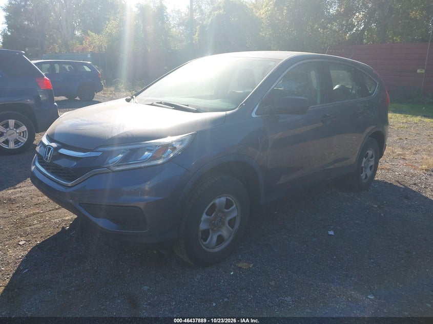 2015 Honda Cr-V Lx, Удар сзади, IAAI, VIN 5J6RM4H30FL122828 — фото 2
