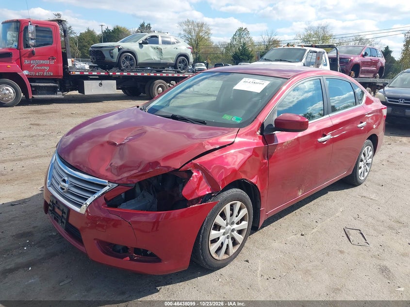 2015 Nissan Sentra Fe+ S/S/Sl/Sr/Sv, Front End, IAAI, VIN 3N1AB7AP6FY252355 — photo 2