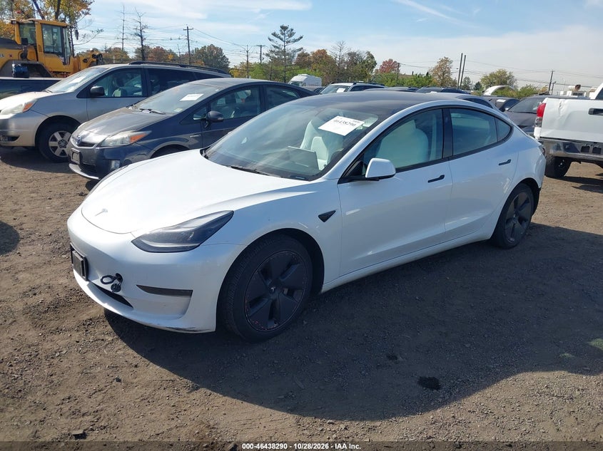 Vin: 5yj3e1ea0pf422593, lot: 46938656, tesla model 3 rear-wheel drive 20232