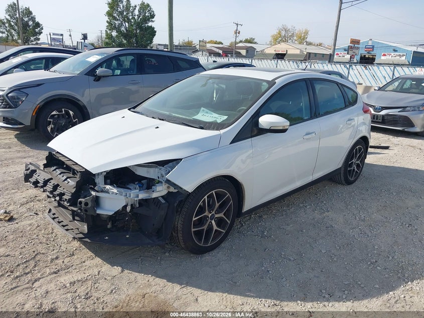 Vin: 1fadp3m25hl262705, lot: 46939229, ford focus sel 20172