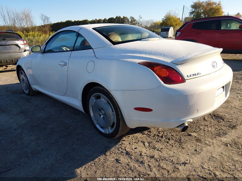 LEXUS SC 430 2002 VIN JTHFN48Y220034102