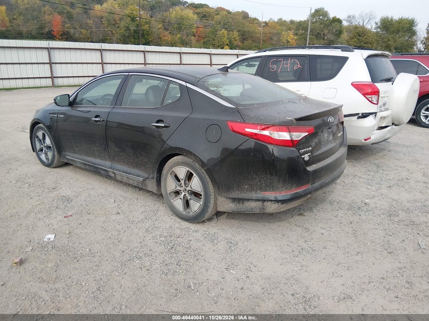 Vin: knagm4ad2d5038606, lot: 46940407, kia optima hybrid ex 20133