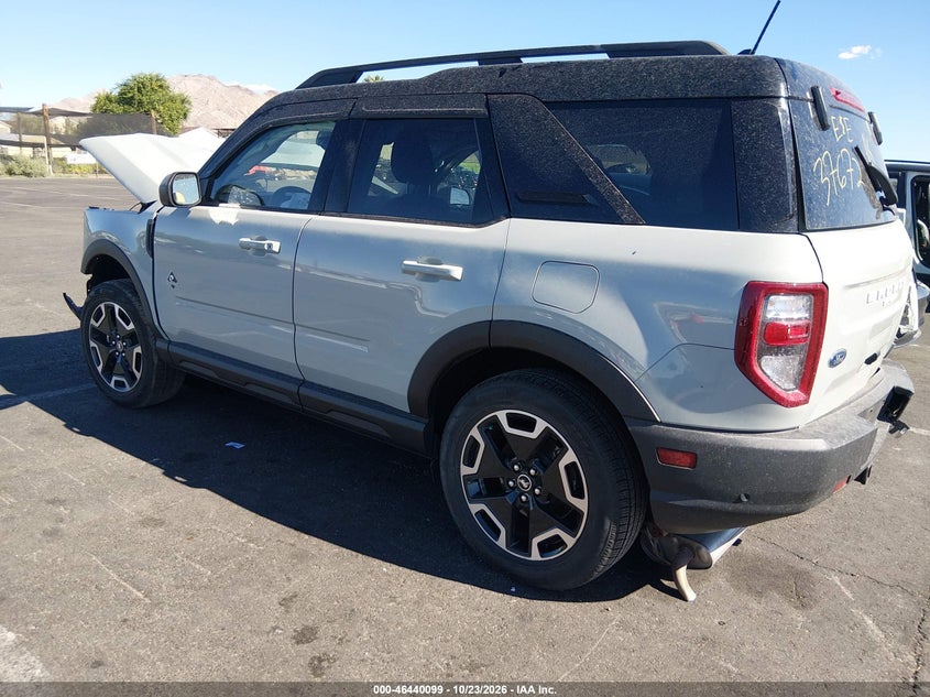 Vin: 3fmcr9c6xmra45536, lot: 46940464, ford bronco sport outer banks 20213