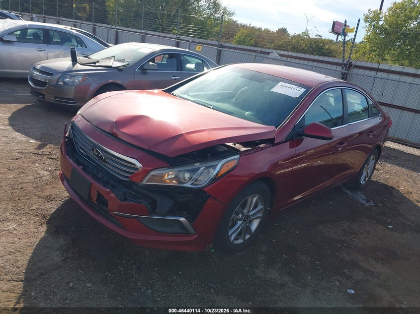 2016 Hyundai Sonata Se, Удар спереду, IAAI, VIN 5NPE24AF8GH353481 — фото 2