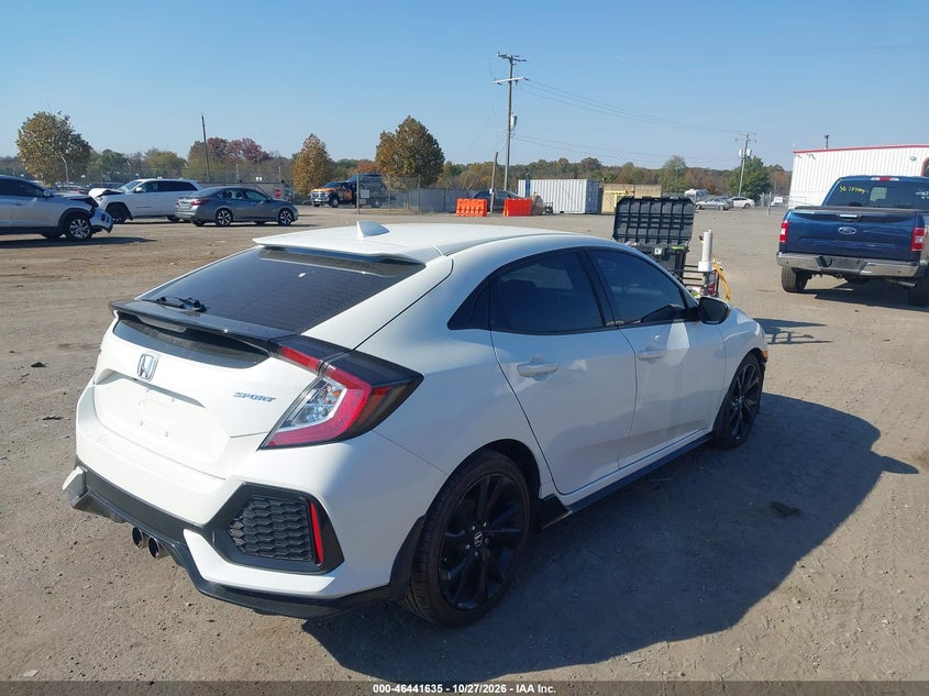 Vin: shhfk7h48ku422508, lot: 46942001, honda civic sport 20194