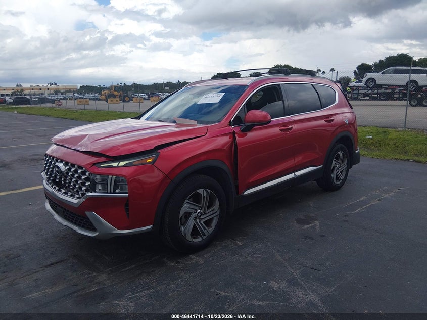 2021 Hyundai Santa Fe Sel, Rear, IAAI, VIN 5NMS24AJ8MH345963 — photo 2