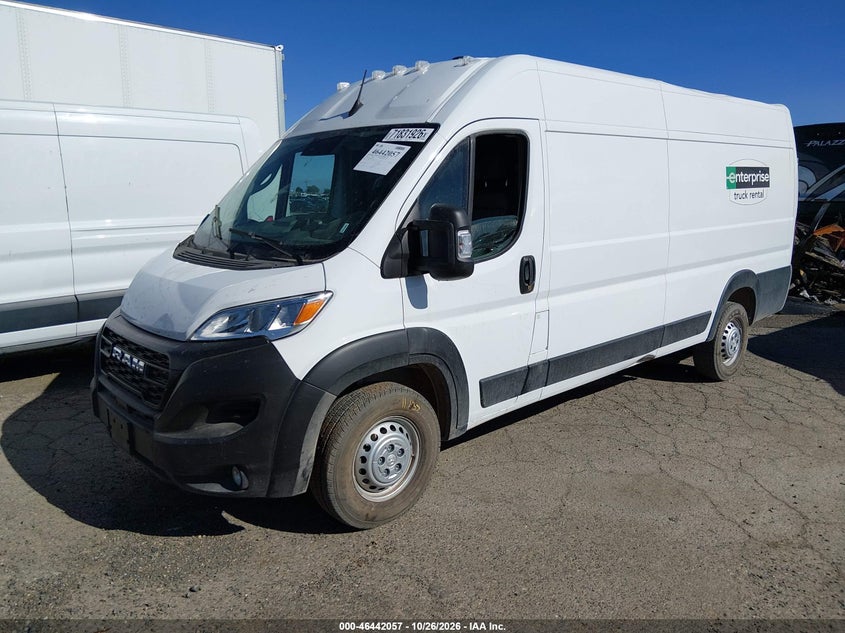 Vin: 3c6mrvjgxte193468, lot: 46942423, ram promaster 3500 cargo van tradesman high roof 159 wb ext w/pass seat 20262
