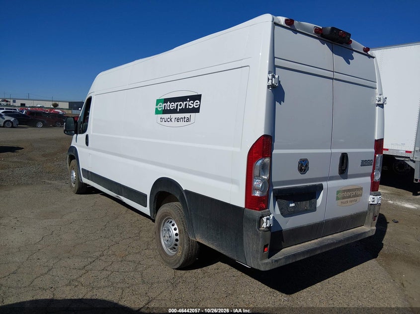 Vin: 3c6mrvjgxte193468, lot: 46942423, ram promaster 3500 cargo van tradesman high roof 159 wb ext w/pass seat 20263